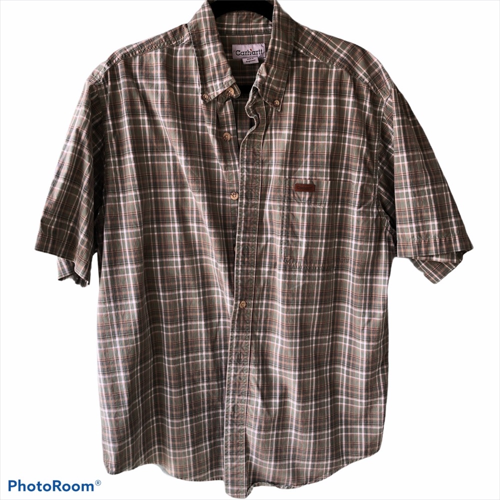 Carhartt Men's Button Down Plaid Shirt